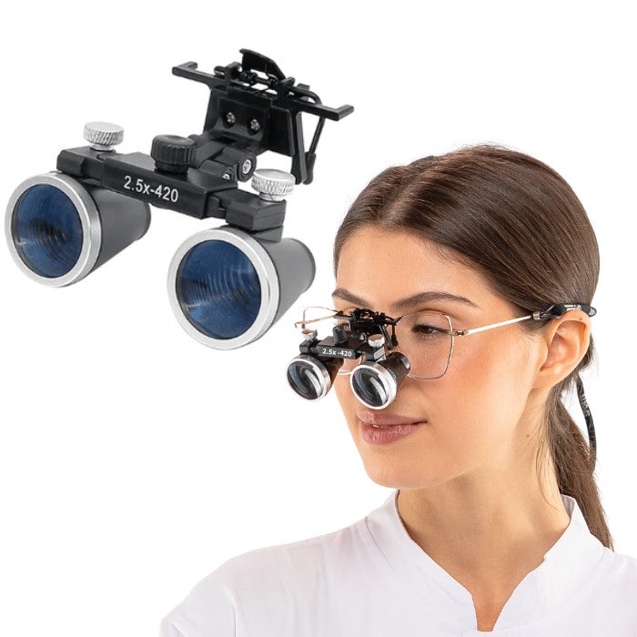 Lente Di Ingrandimento X1 con Lenti da 2,5x o 3,5x e Clip per Montaggio su Occhiali