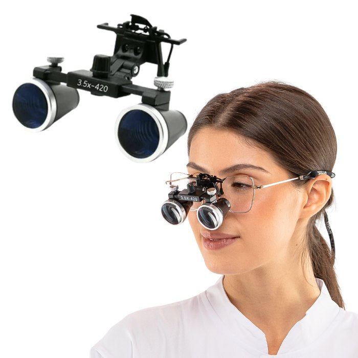Lente Di Ingrandimento X1 con Lenti da 2,5x o 3,5x e Clip per Montaggio su Occhiali