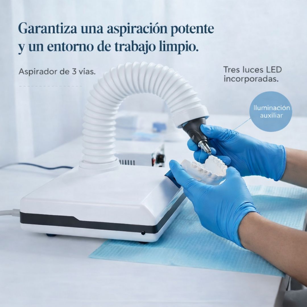 Aspiratore Dentale per Polvere ad Alta Potenza con Luce LED