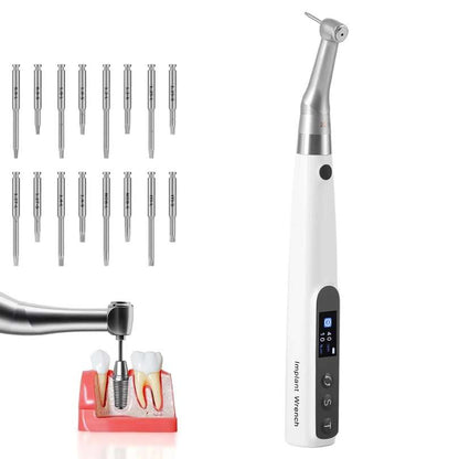 Chiave dinamometrica elettrica con 16 punte + controangolo incluso