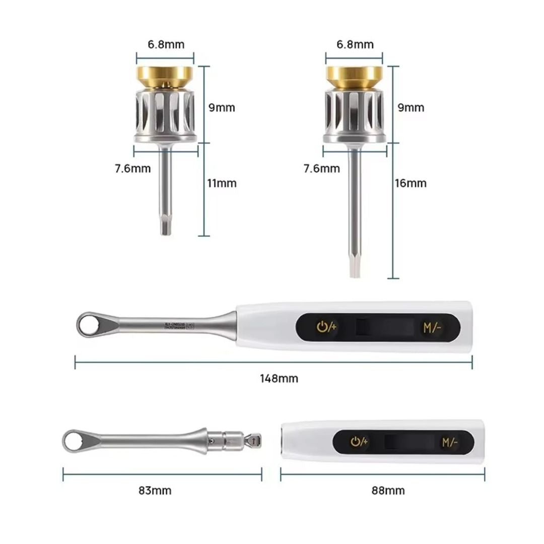 Kit Universale di Chiave Dinamometrica Elettrica Dentale (16 punte + custodia)