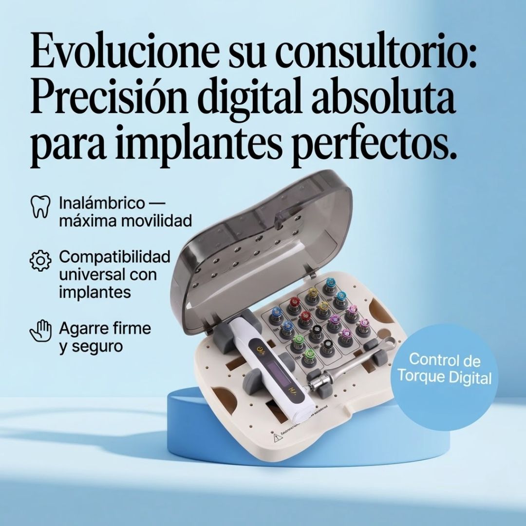 Kit Universale di Chiave Dinamometrica Elettrica Dentale (16 punte + custodia)