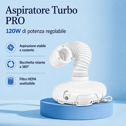 Aspiratore Turbo PRO 120W — vantaggi principali