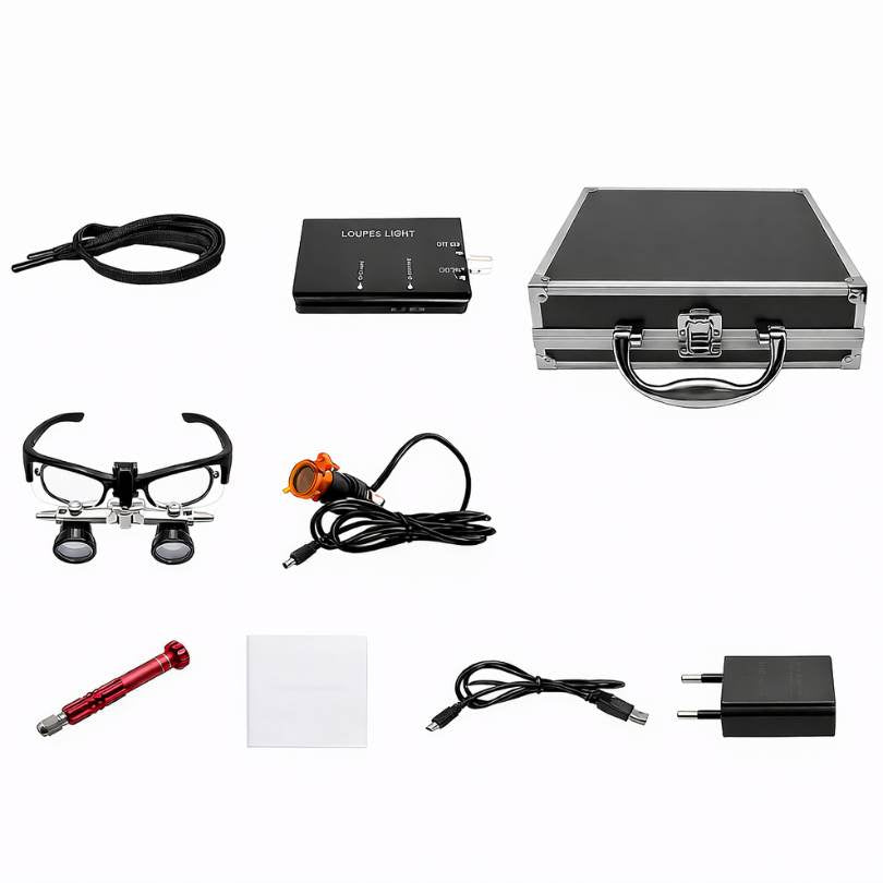 Lente T1 con Regolazione Interpupillare e Lampada Frontale