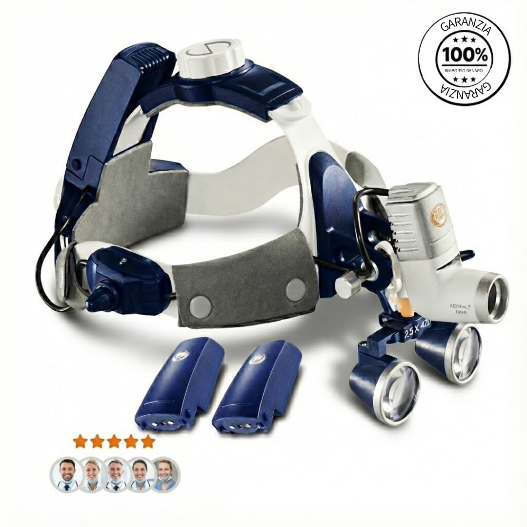 Lente d'Ingrandimento Pro Max con Lenti da 2,5x o 3,5x e Lampada da 80.000 Lumen