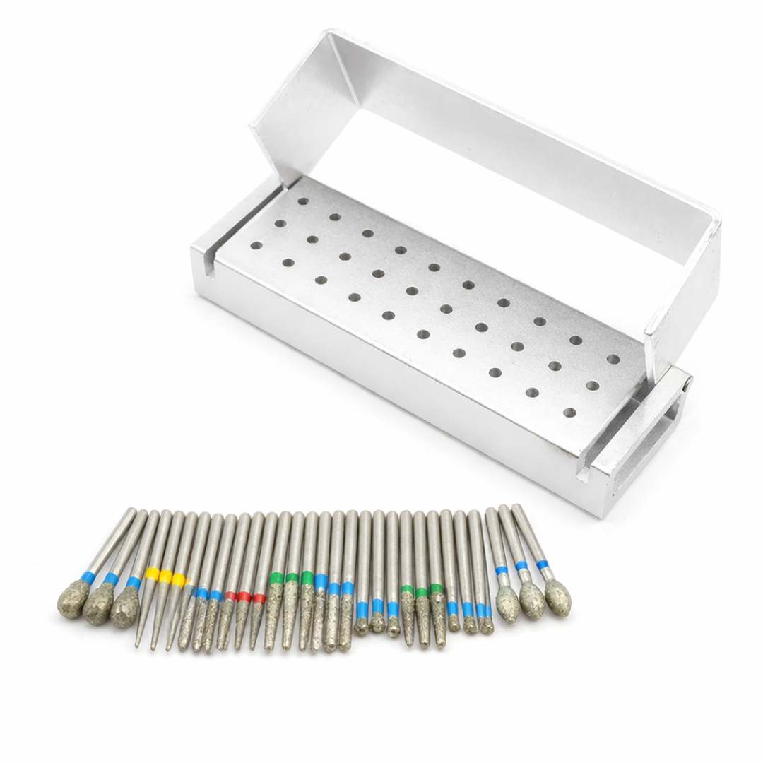 Contenitori in Alluminio Autoclavabili per 30 Punte per Turbina ad Alta Velocità