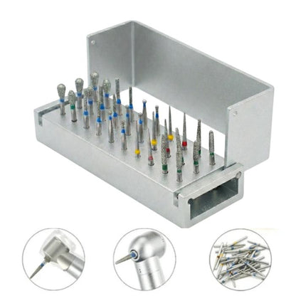 Contenitori in Alluminio Autoclavabili per 30 Punte per Turbina ad Alta Velocità