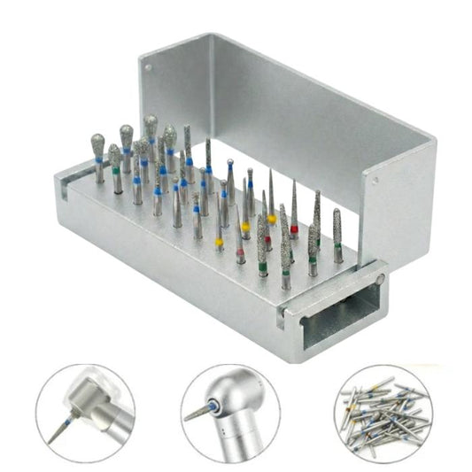 Contenitori in Alluminio Autoclavabili per 30 Punte per Turbina ad Alta Velocità