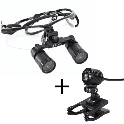 Lente Macro Vision con Lampada Frontale e Lenti da 4x