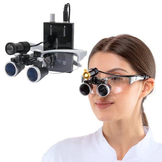Lente d'Ingrandimento X1 con Lenti 2.5x o 3.5x e Lampada Frontale