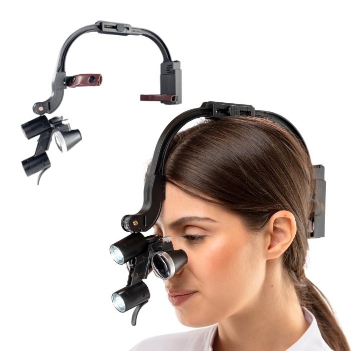Lente d'Ingrandimento M1 con 2x Lampada Frontale