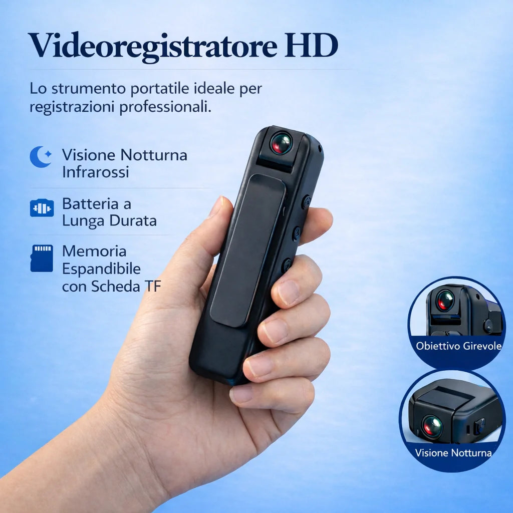 Videoregistratore HD — lo strumento portatile ideale per registrazioni professionali