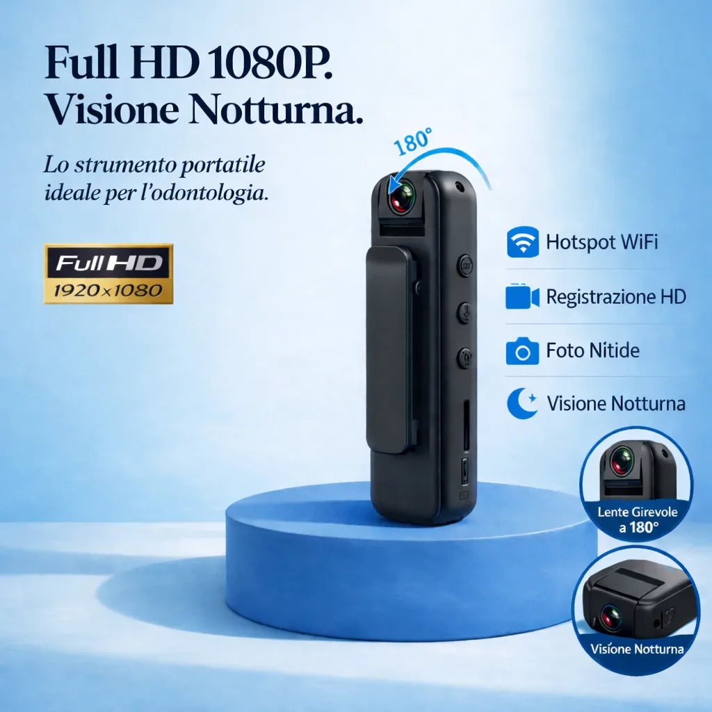 Full HD 1080P, visione notturna — lo strumento portatile ideale per l'odontoiatria