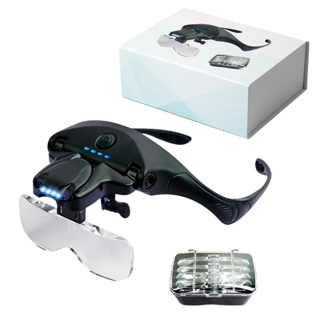 Lente D'ingrandimento Ricaricabile V5 PRO con 05 Diverse Lenti 